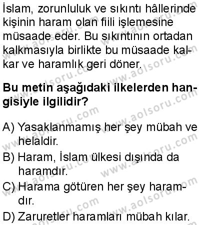Fıkıh 2 Dersi 2025-2026 yılı 1. Dönem sınavı 9. Soru