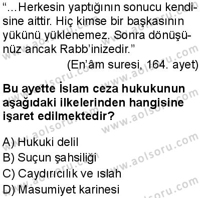 Fıkıh 2 Dersi 2025-2026 yılı 1. Dönem sınavı 10. Soru