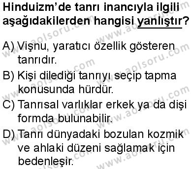Dinler Tarihi 2 Dersi 2025-2026 yılı 1. Dönem sınavı 1. Soru