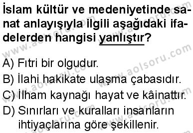 İslam Kültür ve Medeniyeti 2 Dersi 2025-2026 yılı 1. Dönem sınavı 1. Soru