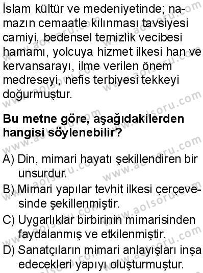 İslam Kültür ve Medeniyeti 2 Dersi 2025-2026 yılı 1. Dönem sınavı 3. Soru