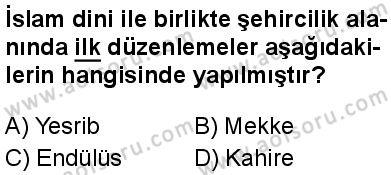 İslam Kültür ve Medeniyeti 2 Dersi 2025-2026 yılı 1. Dönem sınavı 7. Soru
