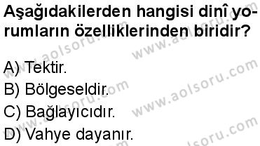 Kelam 2 Dersi 2025-2026 yılı 1. Dönem sınavı 5. Soru