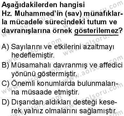 Siyer 2 Dersi 2025-2026 yılı 1. Dönem sınavı 4. Soru