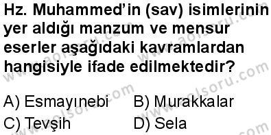 Siyer 2 Dersi 2025-2026 yılı 1. Dönem sınavı 10. Soru
