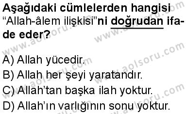 Din Kültürü ve Ahlak Bilgisi 3 Dersi 2025-2026 yılı 1. Dönem sınavı 9. Soru