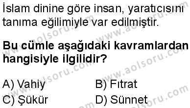 Din Kültürü ve Ahlak Bilgisi 6 Dersi 2025-2026 yılı 1. Dönem sınavı 2. Soru