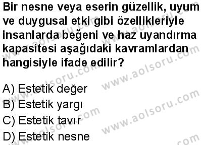 Felsefe 2 Dersi 2025-2026 yılı 1. Dönem sınavı 4. Soru