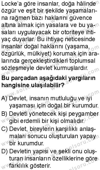 Felsefe 2 Dersi 2025-2026 yılı 1. Dönem sınavı 6. Soru