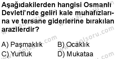 Tarih 3 Dersi 2025-2026 yılı 1. Dönem sınavı 10. Soru