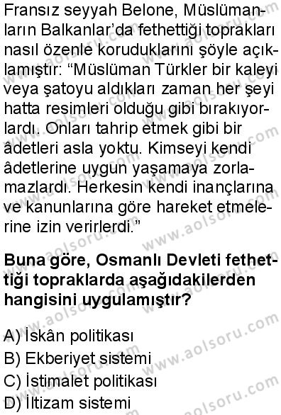 Tarih 4 Dersi 2025-2026 yılı 1. Dönem sınavı 1. Soru