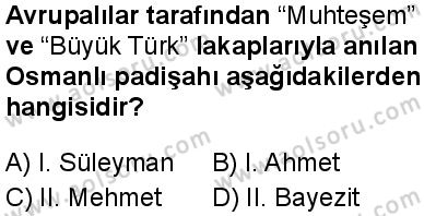 Tarih 4 Dersi 2025-2026 yılı 1. Dönem sınavı 4. Soru