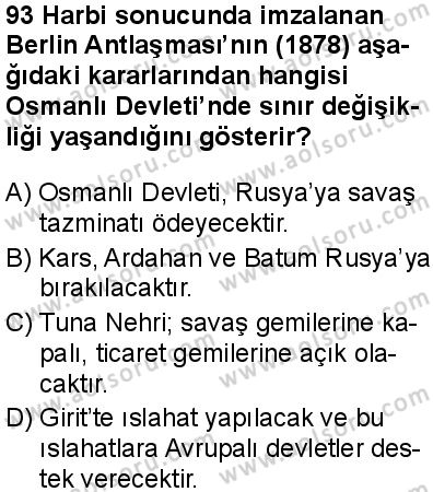 Tarih 6 Dersi 2025-2026 yılı 1. Dönem sınavı 3. Soru