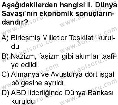 T.C. İnklap Tarihi ve Atatürkçülük 2 Dersi 2025-2026 yılı 1. Dönem sınavı 3. Soru