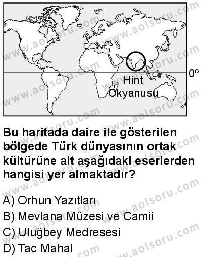 Coğrafya 4 Dersi 2025-2026 yılı 1. Dönem sınavı 10. Soru