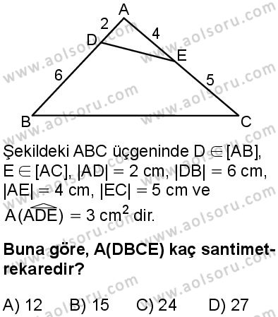 Matematik 3 Dersi 2025-2026 yılı 1. Dönem sınavı 3. Soru