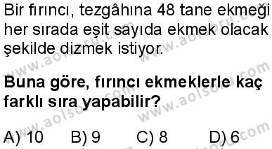 Matematik 3 Dersi 2025-2026 yılı 1. Dönem sınavı 5. Soru