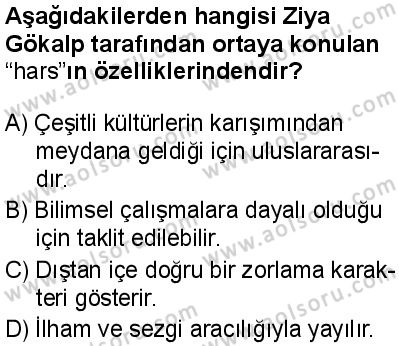 Seçmeli Sosyoloji 2 Dersi 2025-2026 yılı 1. Dönem sınavı 3. Soru
