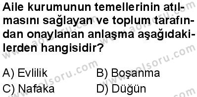 Seçmeli Sosyoloji 2 Dersi 2025-2026 yılı 1. Dönem sınavı 5. Soru