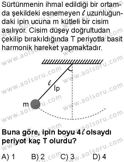 Seçmeli Fizik 3 Dersi 2025-2026 yılı 1. Dönem sınavı 7. Soru
