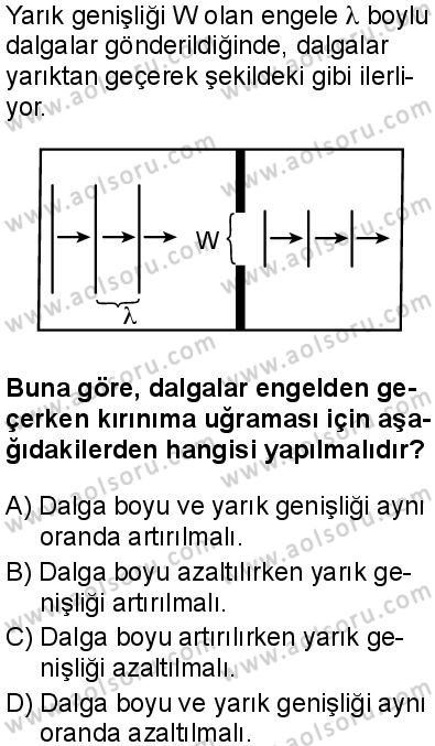 Seçmeli Fizik 3 Dersi 2025-2026 yılı 1. Dönem sınavı 8. Soru