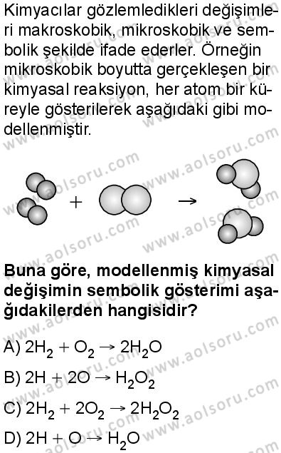 Kimya 3 Dersi 2025-2026 yılı 1. Dönem sınavı 2. Soru