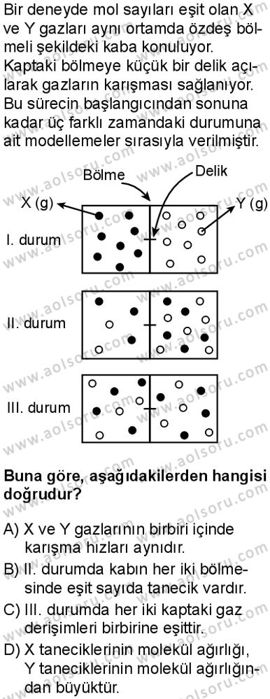 Kimya 4 Dersi 2025-2026 yılı 1. Dönem sınavı 1. Soru