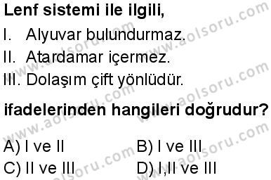Seçmeli Biyoloji 1 Dersi 2025-2026 yılı 1. Dönem sınavı 9. Soru
