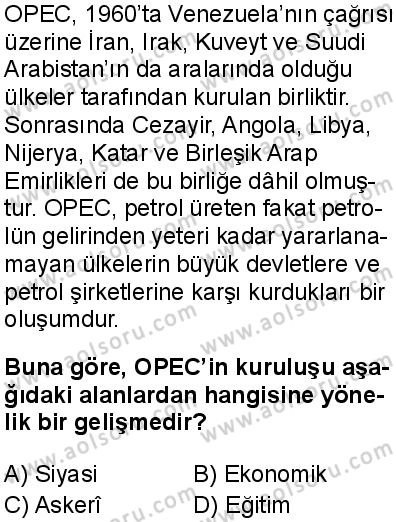 Seçmeli Çağdaş Türk ve Dünyası Tarihi 2 Dersi 2025-2026 yılı 1. Dönem sınavı 3. Soru
