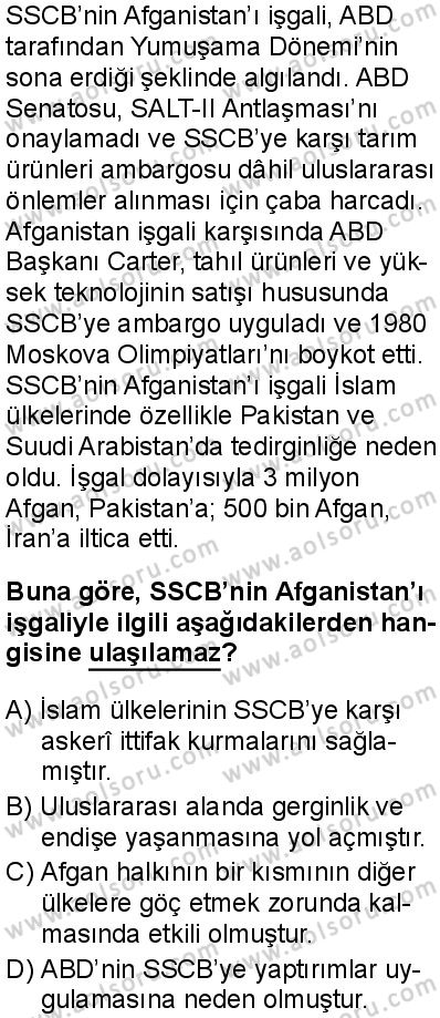 Seçmeli Çağdaş Türk ve Dünyası Tarihi 2 Dersi 2025-2026 yılı 1. Dönem sınavı 4. Soru