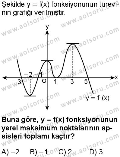 Seçmeli Matematik 4 Dersi 2025-2026 yılı 1. Dönem sınavı 5. Soru