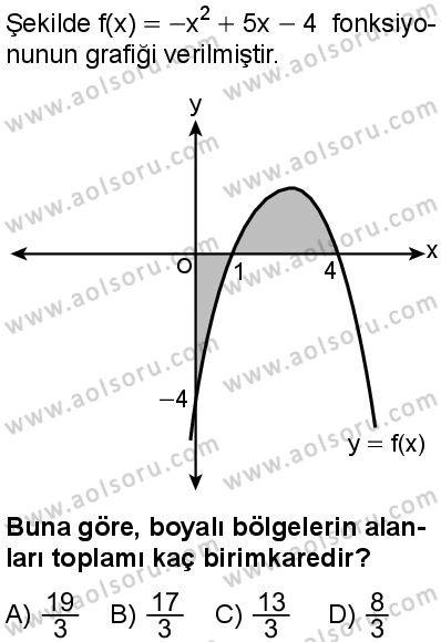 Seçmeli Matematik 4 Dersi 2025-2026 yılı 1. Dönem sınavı 9. Soru