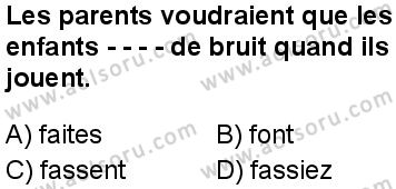 Fransızca 6 Dersi 2025-2026 yılı 1. Dönem sınavı 4. Soru
