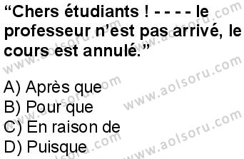 Fransızca 6 Dersi 2025-2026 yılı 1. Dönem sınavı 7. Soru