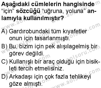 Türk Dili ve Edebiyatı 3 Dersi 2025-2026 yılı 1. Dönem sınavı 5. Soru