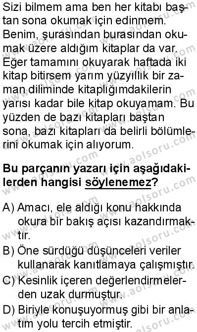 Türk Dili ve Edebiyatı 6 Dersi 2025-2026 yılı 1. Dönem sınavı 1. Soru