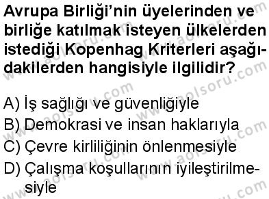 Seçmeli Demokrasi ve İnsan Hakları 2 Dersi 2025-2026 yılı 1. Dönem sınavı 4. Soru