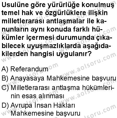 Seçmeli Demokrasi ve İnsan Hakları 2 Dersi 2025-2026 yılı 1. Dönem sınavı 5. Soru