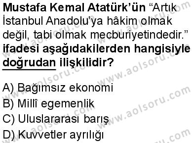 Seçmeli Demokrasi ve İnsan Hakları 2 Dersi 2025-2026 yılı 1. Dönem sınavı 8. Soru