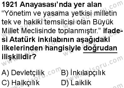Seçmeli Demokrasi ve İnsan Hakları 2 Dersi 2025-2026 yılı 1. Dönem sınavı 10. Soru