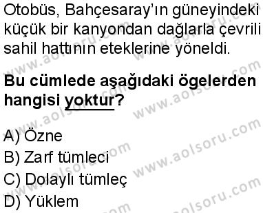 Seçmeli Türk Dili ve Edebiyatı 1 Dersi 2025-2026 yılı 1. Dönem sınavı 6. Soru