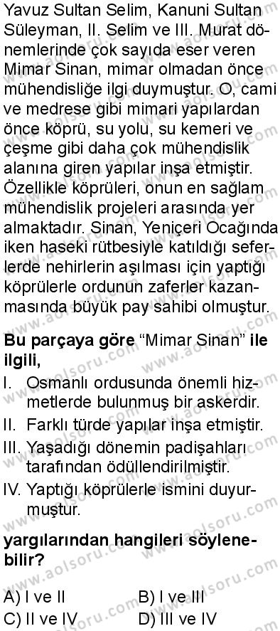 Seçmeli Türk Dili ve Edebiyatı 2 Dersi 2025-2026 yılı 1. Dönem sınavı 1. Soru