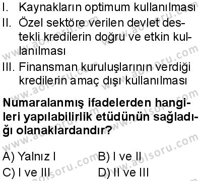 Seçmeli Girişimcilik 2 Dersi 2025-2026 yılı 1. Dönem sınavı 3. Soru