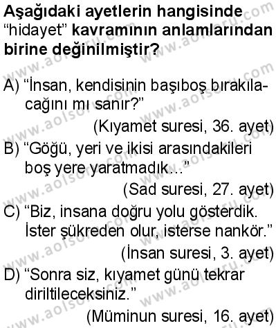 Din Kültürü ve Ahlak Bilgisi 5 Dersi 2025-2026 yılı 2. Dönem sınavı 7. Soru