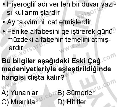 Tarih 2 Dersi 2025-2026 yılı 2. Dönem sınavı 1. Soru