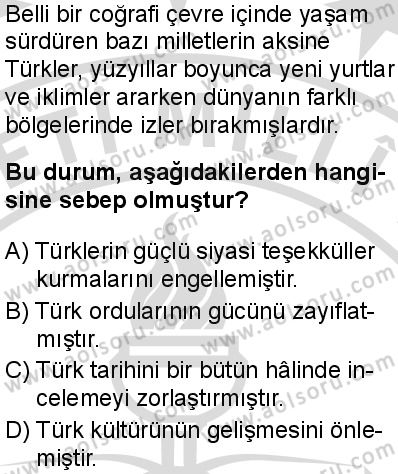 Tarih 2 Dersi 2025-2026 yılı 2. Dönem sınavı 4. Soru