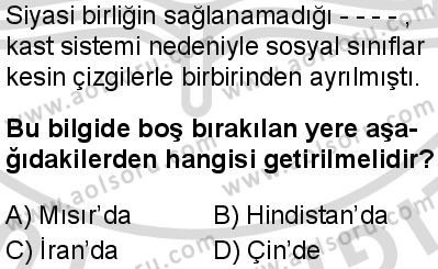Tarih 2 Dersi 2025-2026 yılı 2. Dönem sınavı 5. Soru