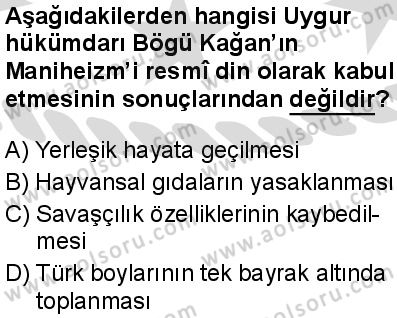 Tarih 2 Dersi 2025-2026 yılı 2. Dönem sınavı 6. Soru