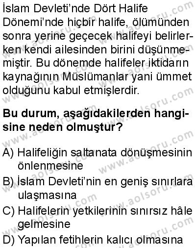 Tarih 2 Dersi 2025-2026 yılı 2. Dönem sınavı 7. Soru