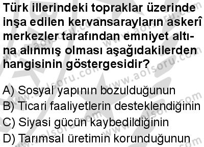 Tarih 2 Dersi 2025-2026 yılı 2. Dönem sınavı 9. Soru